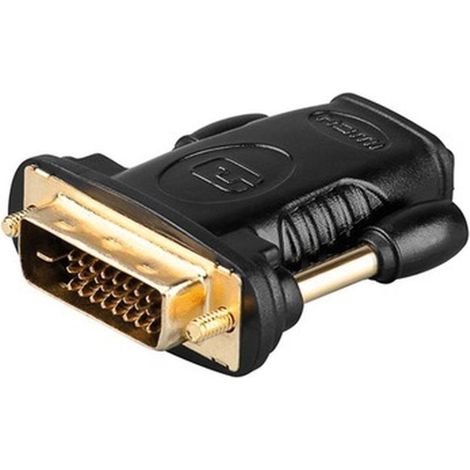 Goobay Videoadapter 24+1-poliger digitaler DVI-Stecker 19-poliger HDMI-Typ-A-Stecker Buchse (1/5)