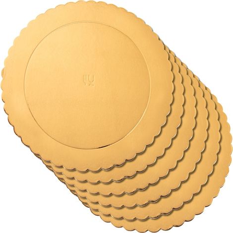 Base per torta, torta, oro, rotonda, 26 cm, 6 pezzi. (1/5)
