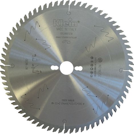 Lama circolare universale HW D=250, d=35, B/c=3.2/2.2, Z (Nr. denti)=60 CDS250.06035 KLEIN (1/4)