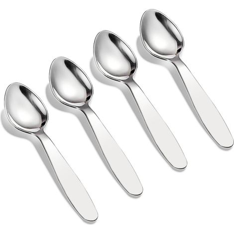 Kinderlöffel Set 4 Stück 18/8 Edelstahl 15cm Silber Spülmaschinenfest (1/5)