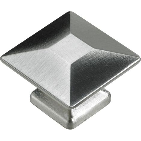Hettich Möbelknopf Zinkdruckguss Edelstahl-Optik 58,0 x 20,0 mm - 1 Stück Möbelgriff