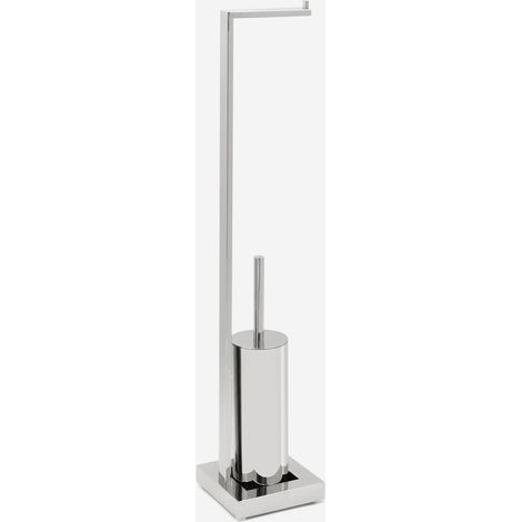 BATHBAZAAR - Serviteur Duo WC inox brillant - AUSTIN (1/5)