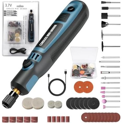 Outil de gravure multifonction sans fil - Mini stylo de gravure portable - Avec 50 forets pour gravure, perçage, polissage, meulage et dérouillage (1/5)