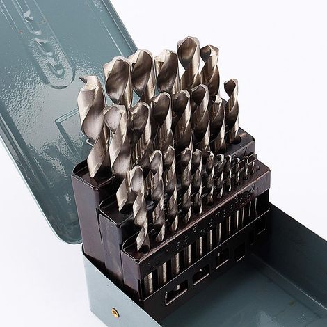 25Pcs Jeu de Forets Hélicoïdaux HSS (1mm 13mm) - Angle de Séparation de 118 Degrés - pour le Perçage dans l'acier, la Fonte, les Métaux non Ferreux, les Matériaux Alliés et non Alliés (1/5)