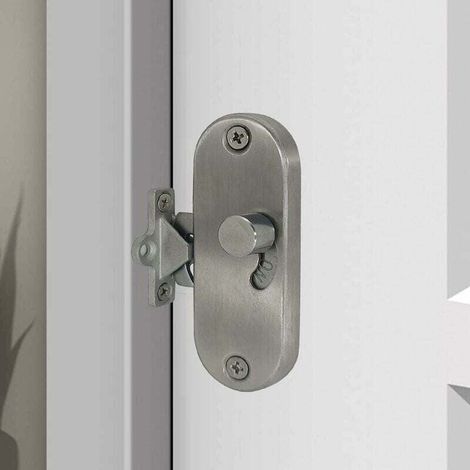Serrure de porte coulissante à 90° à angle droit avec boucle de verrouillage de porte coulissante et verrou de porte de grange, (1/5)