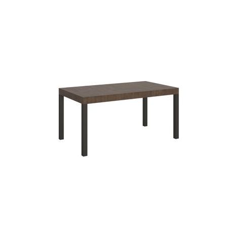 Table rectangulaire extensible bois noyer 6 à 20 places L 160 à 420cm Karry-Support 4 pieds (1/5)