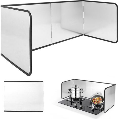 Plaque Anti Projection Cuisine 4 Côtés Anti Eclaboussure Cuisine Pliable Protection Plaque de Cuisson, Protection D'Écran Anti-Éclaboussures, pour Cuisinière, Rôtir, Évier (1/5)
