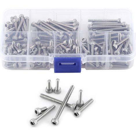 160 pièces Vis à tête cylindrique hexagonale creuse M3 en acier inoxydable 304 (1/5)