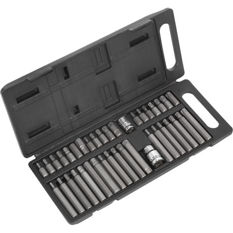 Sealey S0982 Siegen TRX-Star/Hex/Spline Bit Set 3/8"" & 1/2""Sq Drive 40pc