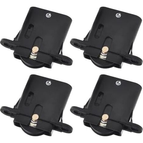 59 x 73 x 15 mm, 4er-Pack Kunststoff-Schiebetürrollen für Schiebetüren, Schrankmöbel und Fenster (1/4)