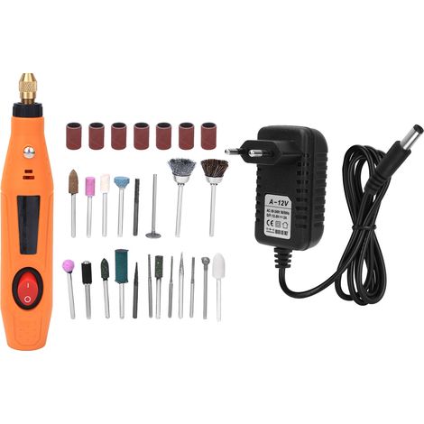 Mini meuleuse électrique 12 V pour le polissage du jade, kit d'outils de meulage, 16 000 tr/min, prise UE 90-240 V (1/5)