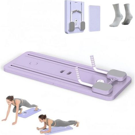 Ensemble Pilates Reformer 4 en 1, rouleau abdominal pour pompes, incluant une paire de chaussettes et un minuteur gratuit (1/5)