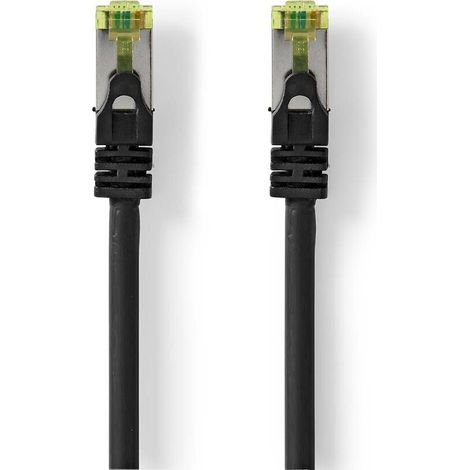 Nedis CAT7-Netzwerkkabel / S/FTP / RJ45 Stecker / RJ45 Stecker / 0.25 m / Snagless / Rund / LSZH / Schwarz / Label