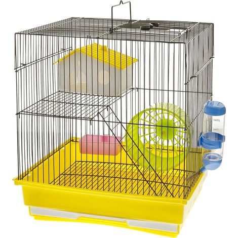 Cage à hamster complète avec 2 étages modèle Ferrara 35x28x37 cm