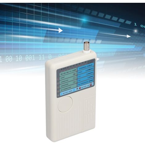 Testeur de câbles multifonctionnel, testeur de câbles 4 en 1 pour câbles coaxiaux RJ11/RJ45/USB/BNC. (1/5)