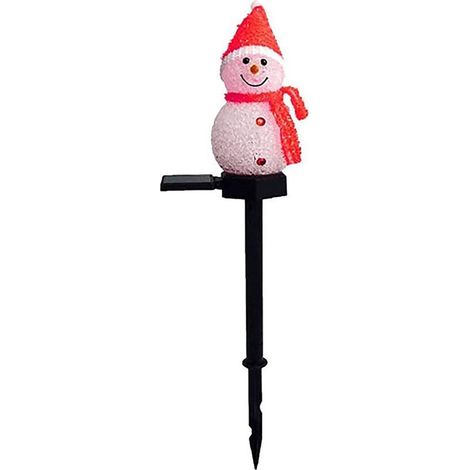 Lampe solaire décorative de Noël pour jardin, bonhomme de neige, pelouse, lumière chaude, encastrable, mignonne (1/5)