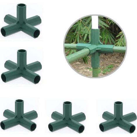 5Pcs Connecteur De Cadre De Serre Chaude Connecteur De Cadre De Serre Chaude De Soutien Stable Connecteur De Construction De Cadre Accessoires De Connexion en Plastique De Serre,16mm (1/5)