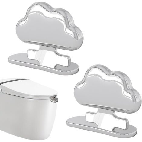 Lève-siège de toilettes, poignée de lève-siège de toilettes  Outils de levage de siège de toilette en forme de nuage - Accessoires de salle de bains de lève-couvercle de siège de toilette d'ins (1/5)