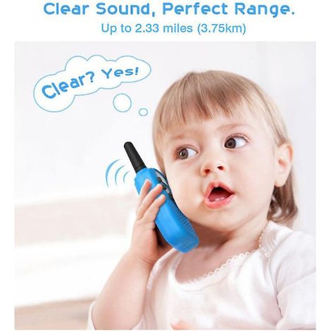 paire De Jouets Talkie-walkie Bleus Pour Filles De 3  12 Ans, Radio Bidirectionnelle Pour Enfants, 8 Canaux, Porte De 3 Milles, Idal Pour Les Aven (1/5)