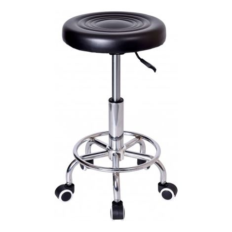 Tabouret de coiffure noir Monza (1/5)