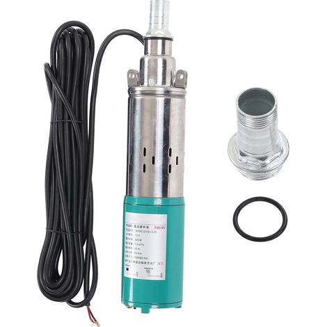 Pompe de puits solaire Submersible, en acier inoxydable, vis brossée, levage élevé de 30 mètres, pour l'irrigation agricole, DC12V, 220W (1/5)