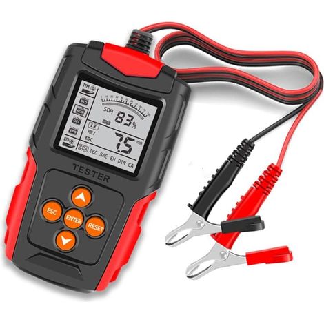 Tester per batterie auto 12V/24V Cold Cranking Amp, misuratore di resistenza interna, analizzatore di batterie per moto, strumento diagnostico - Crezuo