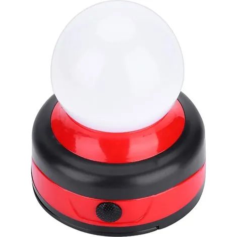 Lanterne LED portable compacte pour le camping en plein air, mini lampe torche ronde pour tente, lampe légère pour la randonnée et les situations d'urgence (rouge) (1/3)