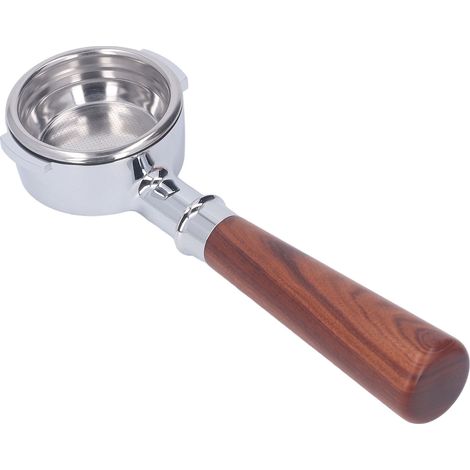 Kaffeefilterhalter aus Aluminiumlegierung, 58 mm, 2 Halterungen, bodenloser Filterhalter mit einlagigem Filtersieb (1/5)