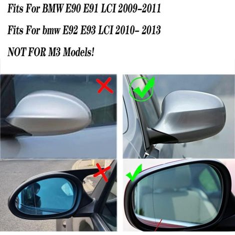 Verre de rétroviseur intérieur, compatible avec BMW Série 3 2009-2013 E90 E91 E92 E93, références : 51167252893, 51167252894 (1/3)