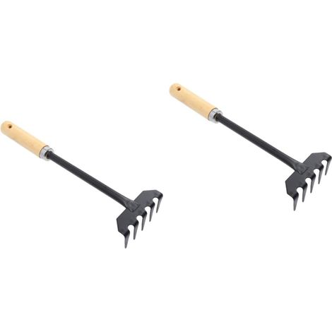 2 Pièces Râteau De Jardin Râteaux à Main Mini Mini Rake Petit Râteau Jardinage De Petits Râtea 3310CM (1/5)