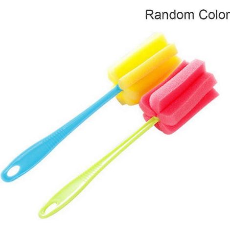 Brosse éponge pour tasses, verres à vin, bouteilles d'eau, mugs à café ou à thé, brosse pour tasses en verre, outil de nettoyage de cuisine (1/4)