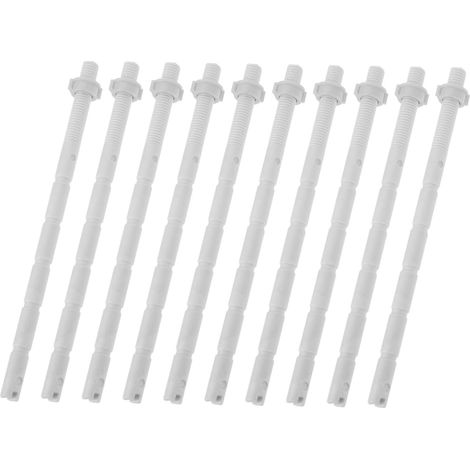 10 Pièces Tige De Bouton De Réservoir De Toilette Tiges à Double Boutons Poussoirs Tige De Bouton De Deau Accessoire De Toilette Réservoir D'eau Blanche Eau De Toilette Plastique (1/5)