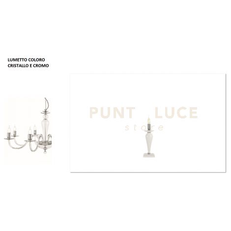 LUME PICCOLO PAGANINI CRISTALLO CROMO 1 LUCE ATTACCO E14 H.32CM