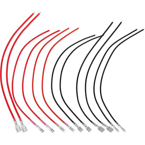 Assortiment de 30 Cosses Plates à Sertir avec Manchon Isolant en Plastique, eurs Rapides 2,8 Mm 4,8 Mm 6,3 Mm pour Applications Automobiles et Électroménagers (1/5)