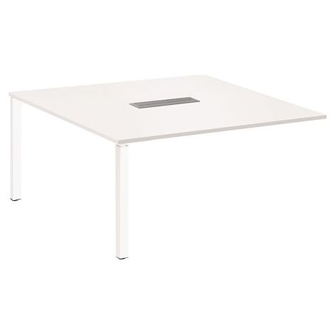 Module d'extension pieds tube pour table modulable blanche L 140 x P 140 cm Exprim - blanc - Maxiburo