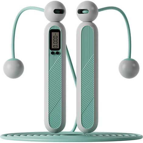 Corde à sauter avec compteur - pour femmes, hommes et adultes, réglable, sans fil, pour le fitness (1/5)