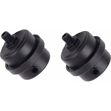 Set mit 2 geräuscharmen Filtern für Luftkompressoren, Kunststoffgehäuse, Kolbenschalldämpfer für Ventilatoren, Luftkompressoren, Kessel usw. (1/4PT 12 mm)