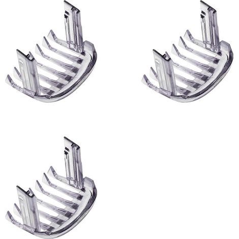 Lot de 3 peignes de 3 à 15 mm compatibles avec les tondeuses à cheveux Philips HC5610, HC5630, HC5632, HC5690, HC5691 et HC7650. (1/4)