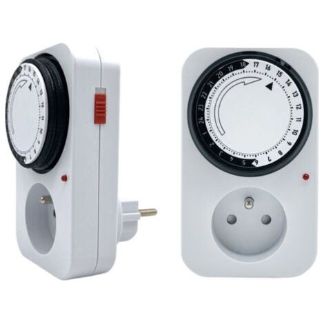 Programmateur mécanique à usage quotidien avec voyant lumineux 3680 W - Blanc