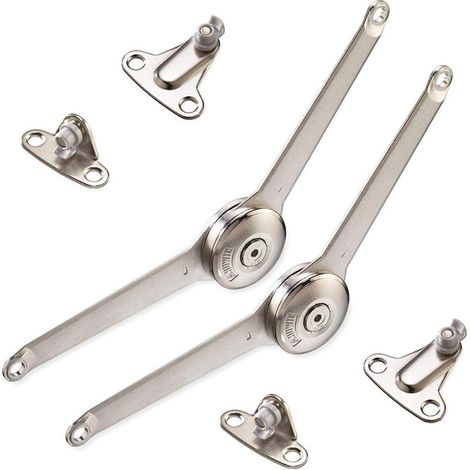 Lot de 2 compas d’abattants réglables 75-105° – Angle d’ouverture ajustable – Pour portes en bois et aluminium – Force de retenue optimale (1/4)