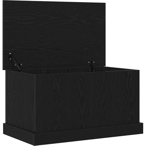 Boîte de Rangement Chêne noir 70 x 40 x 28 cm Bois d'ingénierie
