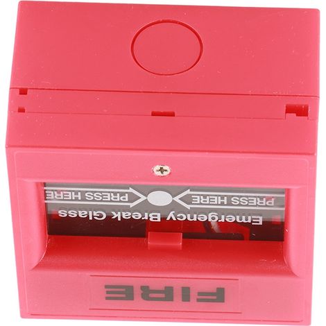 Bouton d'alarme anti-effraction verre brisé, réinitialisation manuelle, ignifuge rouge pour système de sécurité porte de secours (1/5)