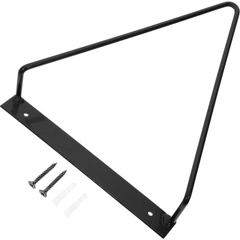 Support mural triangulaire en métal Healeved pour disques vinyles, étagère robuste magazines et