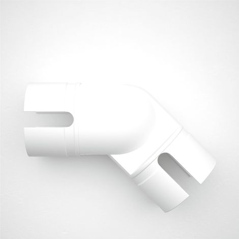 Rothley Matt White Adjustable Elbow Staircase Handrail 40mm (1/5)