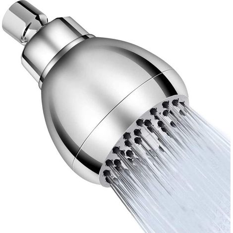 Cabezal de ducha de alta presión de 3 pulgadas, antiobstrucción, antifugas, cabezal fijo, cromado. (1/5)