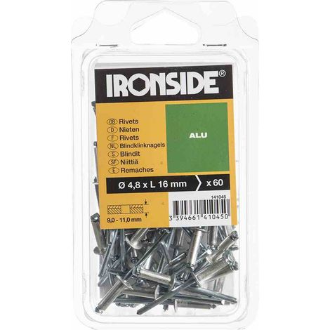 Blindnieten 4,8 x 16 mm Aluminium, Verpackungsinhalt: 60 Stück