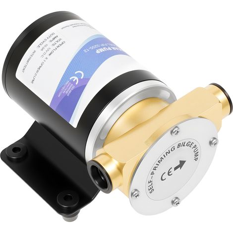 Pompe de cale auto-amorçante, pompe de lavage de pont, pompe de cale 12 V, pompe à eau, pompe submersible 23 L/30 L/min, pompe de puits, pompe à membrane pour réservoirs d'eau à bord (12 V 30 L/min) (1/5)