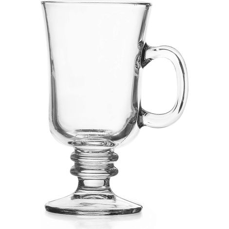 Set aus 12 irischen Kaffeetassen, 24 cl, aus Klarglas mit passendem Henkel. (1/5)