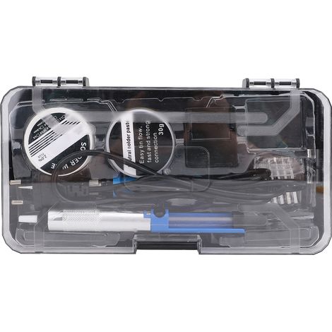 Ortviai Fer à souder électronique 60 W réglable 200-450 °C, 12 pièces, pointes interchangeables, prise UE 220 V (1/4)