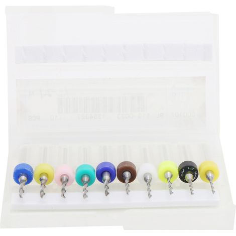 10 Pièces Fraises Micro Carbure 1.2-2.1mm pour Circuit Imprimé PCB - Set Perçage Précision (1/5)